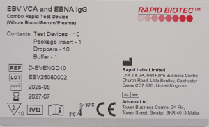 Швидкий комбо-тест для визначення антитіл IgG вірусного капсидного антигену (VCA) і ядерного антигену до вірусу Епштейна-Барр